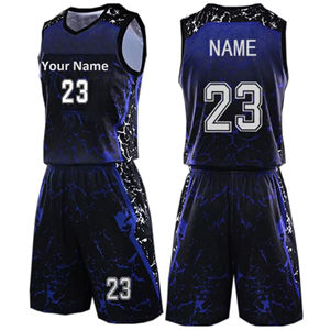 Uniformes de Baloncesto sin Mangas de Talla Grande de Alta Calidad, Transpirables, Antibacterianos, con Estampado por Transferencia de Calor, Personalizados, 100% Poliéster UPF - Product Image 1