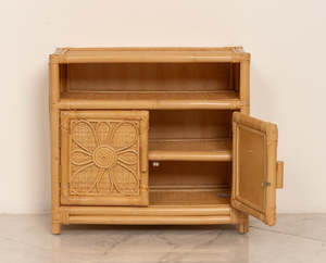 Rattan <b>Kids</b> Cabinet Compact <b>Storage</b> Cabinet Handcrafted Organizer Cabinet Functional Furniture Cabinet For Bedroom <b>Storage</b> - Product Image 2