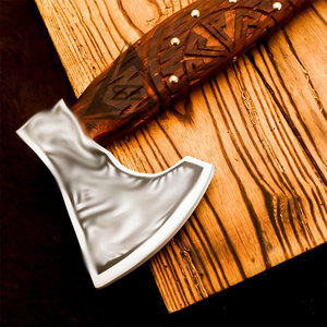 Hache à barbe robuste de haute qualité, couleur unie, avec manche en bois pour la coupe, service OEM, faible MOQ, couleur personnalisée - Product Image 4