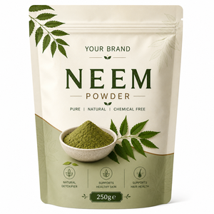 Poudre de Neem de Qualité Exportation Finement Broyée Pure Qualité Alimentaire 250g Fabricant de Marque Privée Fournisseur en Gros en Vrac - Product Image 1