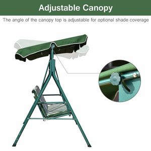 2-Person Weather Resistant <b>Canopy</b> <b>Swing</b> for Patio for Porch <b>Garden</b> Backyard or Lawn - Product Image 5