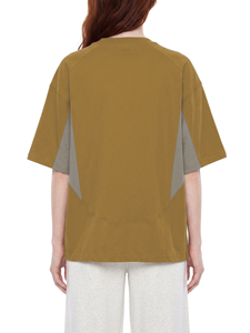 Camiseta de Manga Corta con Cuello Redondo para Hombre, Corte Holgado, Bloques de Color en Contraste, 100% Algodón, Tejido de Punto, Secado Rápido, 240g - Product Image 4