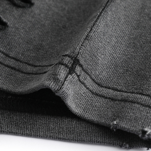 T-shirts en tricot personnalisés pour hommes, coupe classique, style streetwear, effet usé, 100% coton, écologiques, respirants, légers, logo personnalisé - Product Image 5