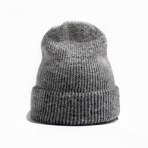 Unisex Einfarbige Strickmütze 100% Polyester Atmungsaktiv Wasserdicht mit Umschlagrand Lässiger Outdoor-Winter-Wärmemütze für Erwachsene 56-58CM - Product Image 2