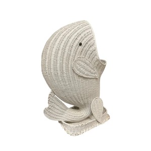 Panier de rangement en rotin tressé à la main motif baleine grise, écologique, pour pot de fleurs d'intérieur, bac à jouets pour chambre d'enfant, décoration de crèche - Product Image 3