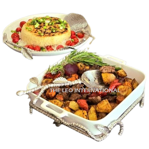 Bol décoratif moderne en acier inoxydable et laiton, poli brillant, deux tailles différentes, pour la maison - Product Image 2