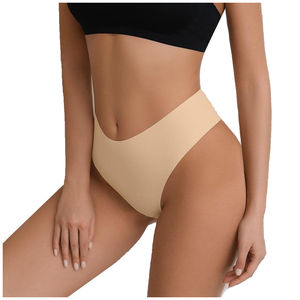 Tanga de cintura baja de color liso para mujer, sexy, acanalada, para uso diario, ropa interior femenina de moda económica - Product Image 2