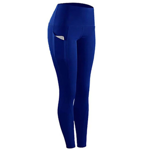 High Waist Black Yoga <b>Leggings</b> <b>With</b> <b>Pockets</b> Full Length Seamless Four-Way Stretch Women's <b>Workout</b> Pants - Product Image 2