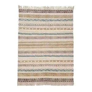Tribal Cotton Flat Weave Jute <b>Rug</b> Handwoven Carpet for <b>Boho</b> Decor Artistic Bedroom Meditation Room-Wholesale Area <b>Rugs</b> Sets - Product Image 6