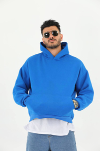 <b>Men's</b> Green Hoodie Cotton Fleece Casual Wear Regular Fit Knitted Autumn Style - Product Image 2