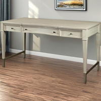 Bureau d'écriture moderne et durable avec tiroirs à roulettes, assemblé pour le mobilier de bureau à domicile