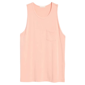 Débardeur sans manches pour homme, couleur unie, avec poche, col rond, gilet tricoté décontracté, rose clair, grande taille, vêtements pour homme - Product Image 2