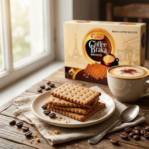 Irresistably Taste Braka Coffee Crackers 360g Crispy Sweet Snack ODM Vietnam Manufacturer & Free Samples - Product Image 1