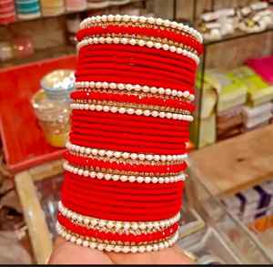 Wholesale High-grade <b>Indian</b> Style Geometric Churiya <b>Bangle</b> Set Wedding Latest Design <b>Silver</b> Plated Pearl Trendy Women's <b>Bangles</b> - Product Image 6