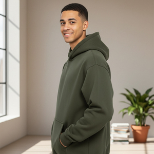 Sudadera con Capucha Personalizada con Logotipo Bordado, Tejido Grueso, Bolsillo Canguro, Cordón Ajustable, Venta al Por Mayor OEM para Hombre - Product Image 5