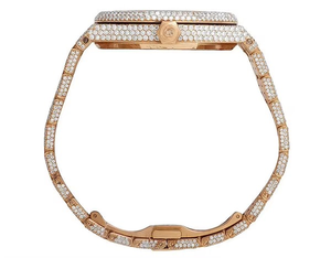 Best Seller VVS Moissanite Diamond Rose Gold Tone Inoxidable Plata Índice Dial Iced Out Reloj de pulsera automático Hip Hop Hombres Moda - Product Image 4