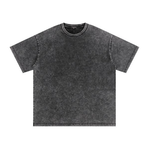เสื้อยืดโอเวอร์ไซส์ผู้ชายผ้าคอตตอน 100% หนัก 240 GSM สกรีนโลโก้ได้ ทรงวินเทจฟอกสีแบบ Stone Washed - Product Image 5