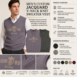 Gilet en laine à col roulé pour homme, bleu marine, avec fermeture éclair, motif géométrique, sans manches, anti-boulochage, pour l'automne - Product Image 3