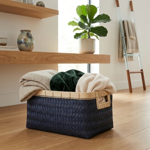 Recta Natural Color Woven Natural Fiber Eco-Friendly Space Saving <b>Rectangular</b> <b>Storage</b> <b>Basket</b> Home Decor Organizer - Product Image 5