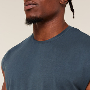 Camisetas de Gimnasio de Algodón Tejido para Hombre, Transpirables, Ecológicas, de Secado Rápido, Personalizables, Ligeras, Casuales Elegantes, de Alta Calidad - Product Image 3