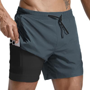 Shorts de jogging printemps-été 2026 en gros pour hommes – Couleurs unies, grandes tailles, style streetwear, décontractés avec poches - Product Image 1