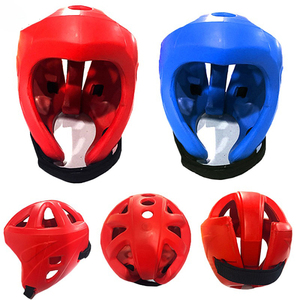 Hot Selling Adjustable Professional Boxing Training Helmet Red Boxing Head Guard Headgear Leather Boxing Helmet - Product Image 2