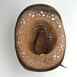 <b>Western</b> Cowboy <b>Hat</b> with Leather Band Private Label Manufacturer Unisex Cowboy <b>Hat</b> Fashion Wide Brim Ranch <b>Hat</b> - Product Image 6