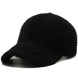 Gorro de Béisbol de Felpa para Mujer, Otoño Invierno, Lana Artificial Cálida, Color Sólido, Ajustable, Estilo Casual Vintage - Product Image 6