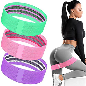 Bandes de Résistance en Tissu pour Exercices de Fitness, Entraînement de Force, Gluteus, Anti-Dérapantes, pour Femmes, Cercle de Hanche, Boucle de Gym - Product Image 4