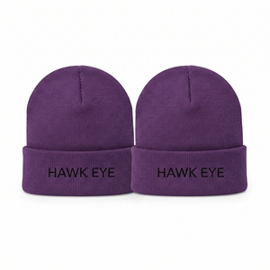 Bonnet unisexe en acrylique tricoté style pêcheur, bonnet d'hiver chaud à revers avec étiquette personnalisée, vente en gros de couvre-chefs tricotés - Product Image 6