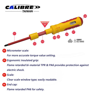 TAIWAN CALIBRE VDE <b>Interchangeable</b> Insulated Torque <b>Screwdriver</b> <b>Set</b> - Product Image 6