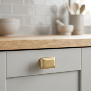 Manija de latón cepillado rectangular de lujo para cajones, herrajes de muebles, duradera, con acabado dorado, para armarios, guardarropas y puertas. - Product Image 3