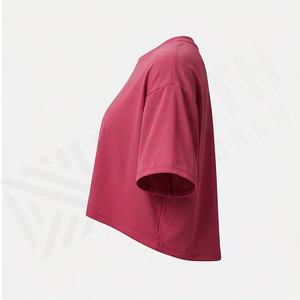 เสื้อครอปท็อปโยคะแขนสั้นสำหรับผู้หญิง พิมพ์โลโก้ได้ตามต้องการ ผลิตจากโพลีเอสเตอร์ผสมสแปนเด็กซ์ เหมาะสำหรับออกกำลังกายในฤดูใบไม้ผลิ สามารถปรับแต่งสีได้ - Product Image 3