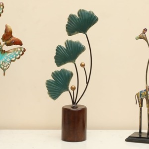 Black Leaf Design Wooden Base Centerpiece Perfect For Coffee Table Console Table And Side Table Display Handcrafted From India - Product Image 3