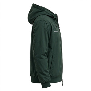 Veste matelassée à capuche pour homme, couleur personnalisée, coupe-vent, fermeture éclair, décontractée, couleur unie, coupe classique avec poches - Product Image 4