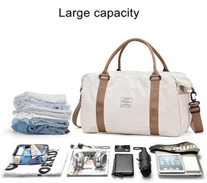 Sac de sport de grande capacité résistant à l'eau avec compartiment à chaussures, sac de sport léger en Cordura pour les voyages, la remise en forme et l'entraînement - Product Image 2