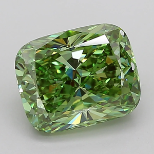 Diamante verde sintético de corte cojín para la fabricación de joyas - Product Image 2