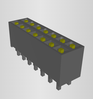 Nouvelle borne de connexion isolée Samtec IPT1-107-01-L-D pour câble d'alimentation, pas de 2,54 mm, 14 positions, contact plaqué or