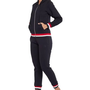 Wholesale price Custom Made 100% Cotton 400 GSM Heavyweight Winter Wear Streetwear Style Solid Color Tracksuit For Women - Product Image 2