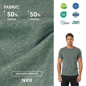 Tela <span class=keywords><strong>Jersey</strong></span> Tipo Lino 50% Elastano 50% Poliéster al por Mayor para Fabricantes de Camisetas, OEM ODM - Product Image 1