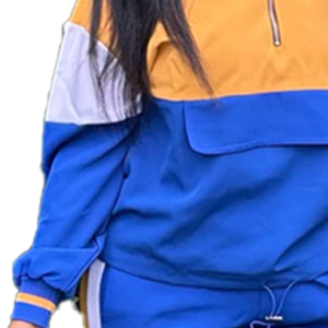 ชุดวอร์มลำลองแบบยูนิเซ็กซ์ ทรงปกติ สีสันตัดกัน ผ้าฝ้าย 100% ระบายอากาศได้ดี ซิปแขนยาว ชุดสองชิ้น สำหรับฤดูหนาว ชุดออกกำลังกาย รับสกรีนโลโก้ - Product Image 4