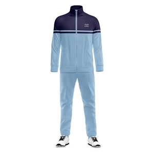 Chándal personalizado con bloques de color, chaqueta con cremallera y pantalones con estampado por sublimación para invierno - Product Image 1
