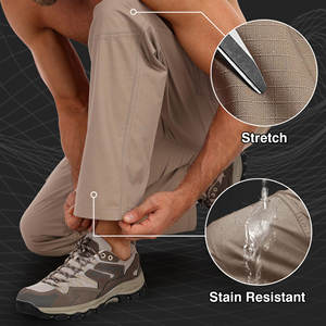 Pantalones de senderismo personalizados con logotipo para hombre, pantalones de senderismo rectos, ligeros, de secado rápido, ropa deportiva, pantalones de senderismo impermeables para hombre - Product Image 5