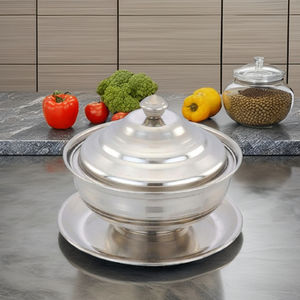 Bol à date en acier inoxydable avec couvercle - Product Image 2