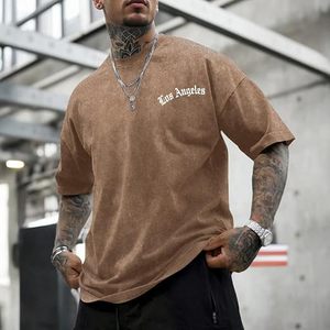 เสื้อยืดกราฟิกทรงโอเวอร์ไซส์สไตล์วินเทจลายกรดสำหรับผู้ชาย แนวสตรีทแวร์ลำลองจากลอสแอนเจลิส - Product Image 3