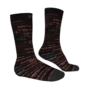 Chaussettes noires unies en spandex tricotées respirantes absorbant la transpiration, imprimées en sérigraphie, coupe classique pour le basketball - Product Image 2