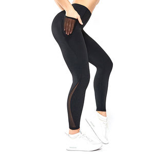 New Arrival Casual Wear High Waist Side <b>Pocket</b> <b>Legging</b> Elastic Fitness Breathable <b>Leggings</b> For Women Large Size Solid Color - Product Image 2