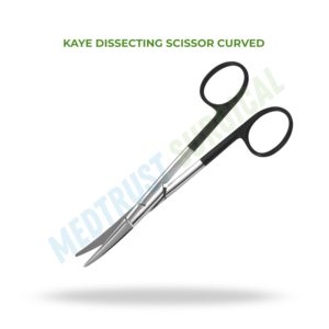 กรรไกรผ่าตัดแบบโค้ง Kaye ขนาด 14 ซม. เครื่องมือผ่าตัดกระดูกสันหลังสำหรับการผ่าตัดเนื้อเยื่อขนาดเล็ก - Product Image 2