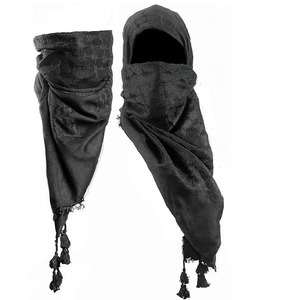 ผ้าคลุมศีรษะแบบอาหรับสีดำเต็มผืน ผ้าคลุมศีรษะแบบอาราฟาต์ ผ้าคลุมศีรษะแบบกูทรา ผ้าคลุมศีรษะแบบตะวันออกกลาง ผ้าคลุมศีรษะแบบเปอร์เซีย ผ้าคลุมศีรษะแบบปาเลสไตน์ ผ้าคลุมศีรษะแบบฮัตตาสีดำ ผ้าคลุมศีรษะแบบมุสลิม - Product Image 2