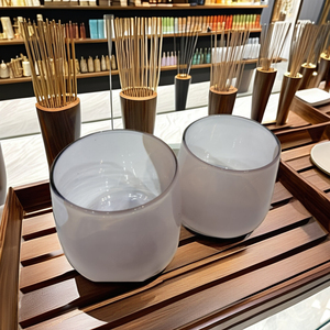 ขวดแก้วทรงกระบอกเป่าด้วยมือสำหรับใส่เทียน  งานแฮนด์เมด  ใส  ตกแต่งบ้านสำหรับคริสต์มาส - Product Image 4